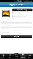 Dubai Metro App-Suggest A Location